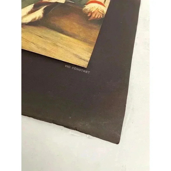 Antique August Hagborg Lithograph Print Swedish 15"x11" AT THE WINDOW - Picture 5 of 8